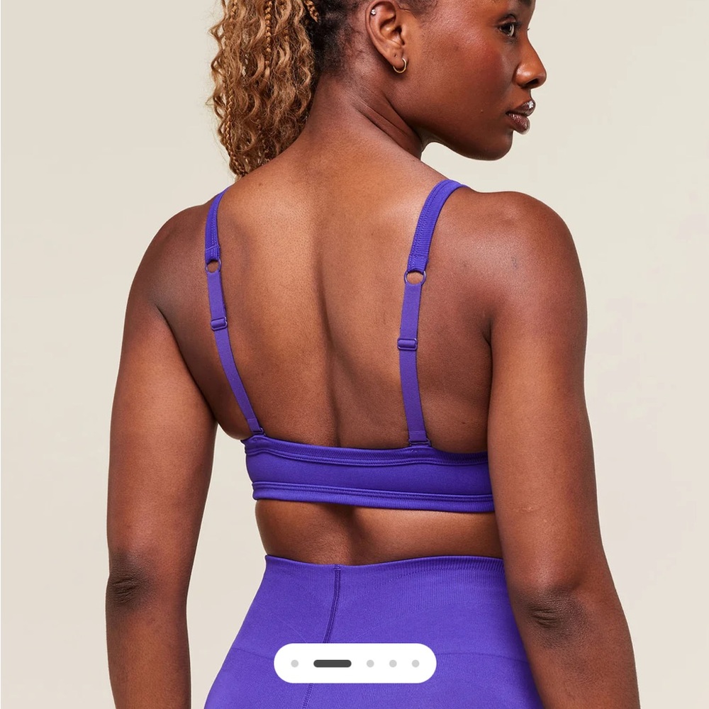 Gymshark cobalt purple ENERGISE SEAMLESS sports bra M - Picture 4 of 7
